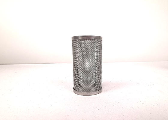 Edge Packed Sliver Cylinder Filter Mesh Customized Diameter Rust Resistance