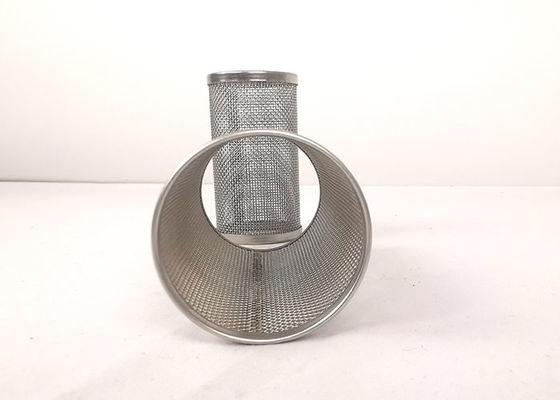 Edge Packed Sliver Cylinder Filter Mesh Customized Diameter Rust Resistance