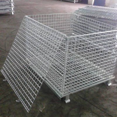 Security Steel Welded Stackable Wire Mesh Storage Cages 50*50