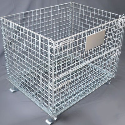 Security Steel Welded Stackable Wire Mesh Storage Cages 50*50
