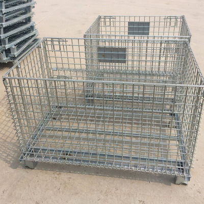 Security Steel Welded Stackable Wire Mesh Storage Cages 50*50