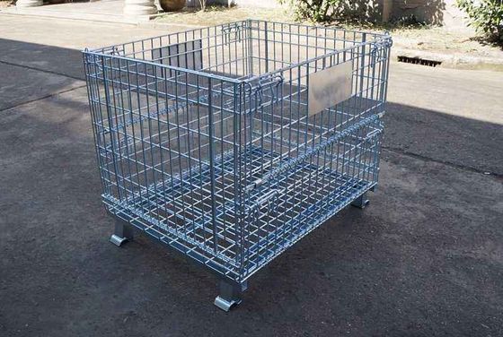 Supermarket Stainless Steel Metal 2.5mm Wire Mesh Storage Cages