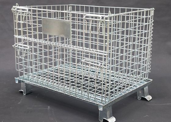 Galvanized And Pressure Resistant 500kg Foldable Metal Cage